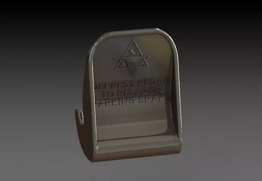 P-51 Mustang rudder pedals 3D print model_0