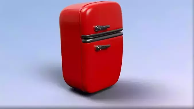 Cartoon Style Fridge animated 3D model