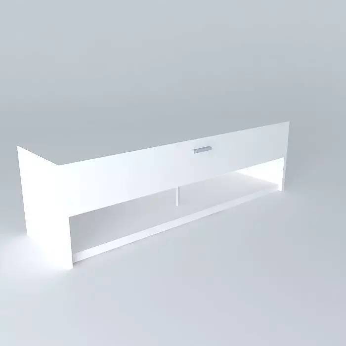 Media Cabinet in White Lacquer Free 3D model
