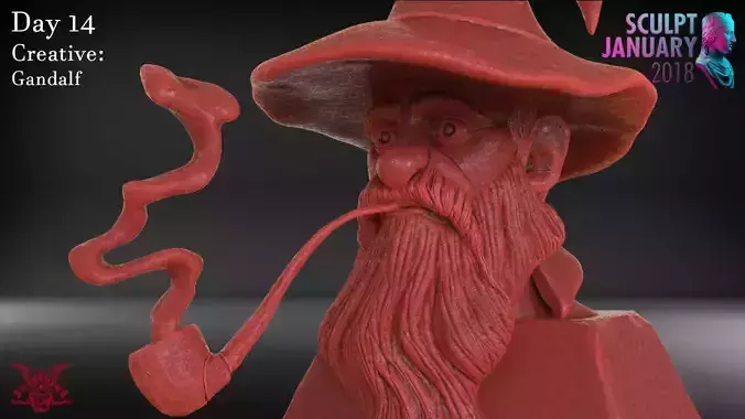 Stylized Gandalf Timelapse and Model 3D print model