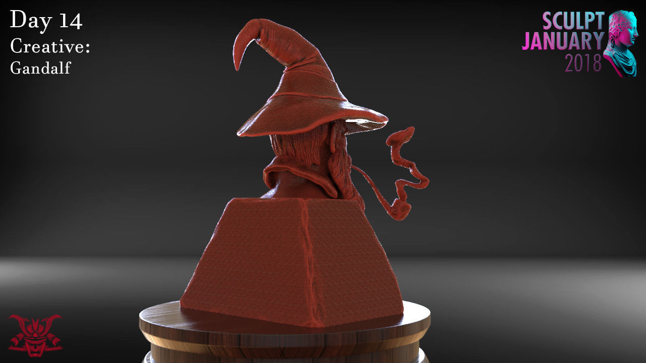 Stylized Gandalf Timelapse and Model 3D print model_4
