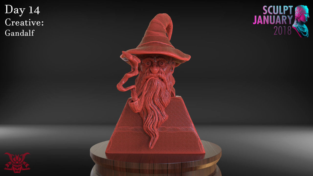 Stylized Gandalf Timelapse and Model 3D print model_6