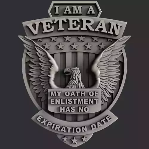 3d STL models for CNC router souvenir Veteran 3D model