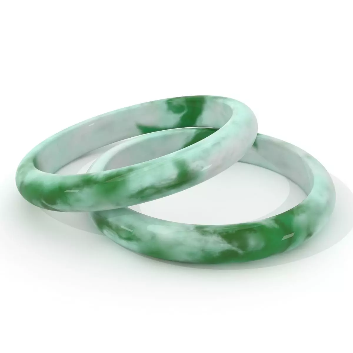 Jade Bracelet Band 3D model_0