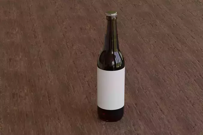 Beer Bottle With Liquid