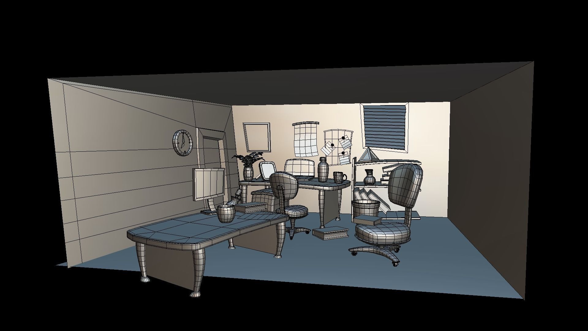 Cartoon Office Pack  Low-poly 3D model_3