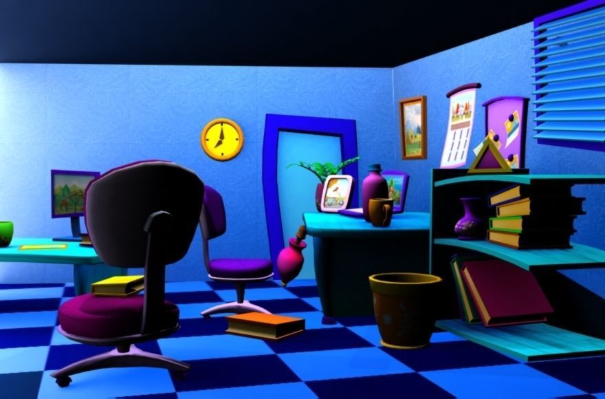 Cartoon Office Pack  Low-poly 3D model_8