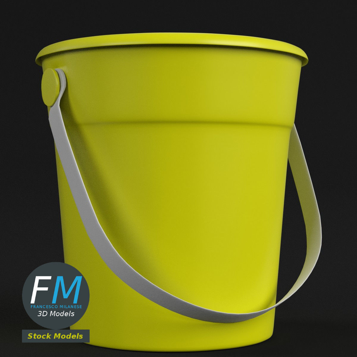 Beach bucket 3D model_3