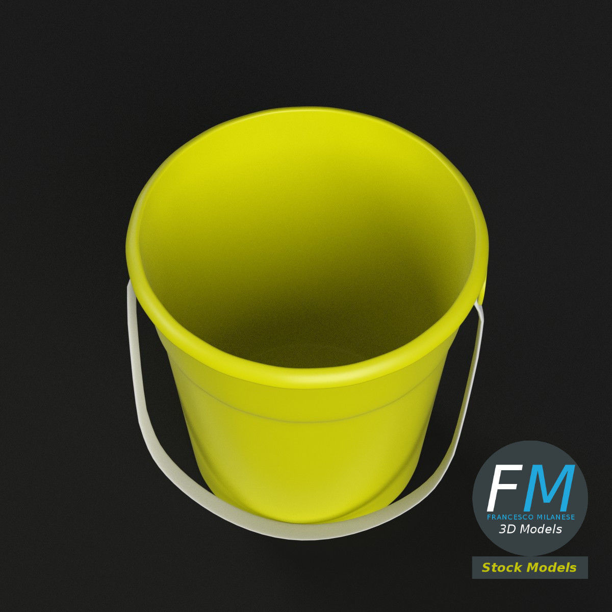 Beach bucket 3D model_2