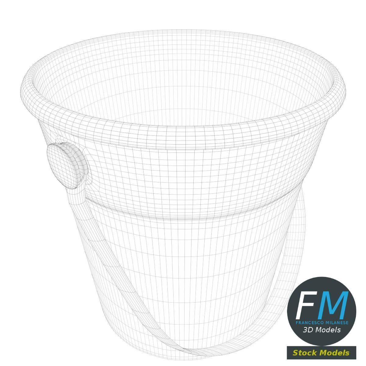 Beach bucket 3D model_7