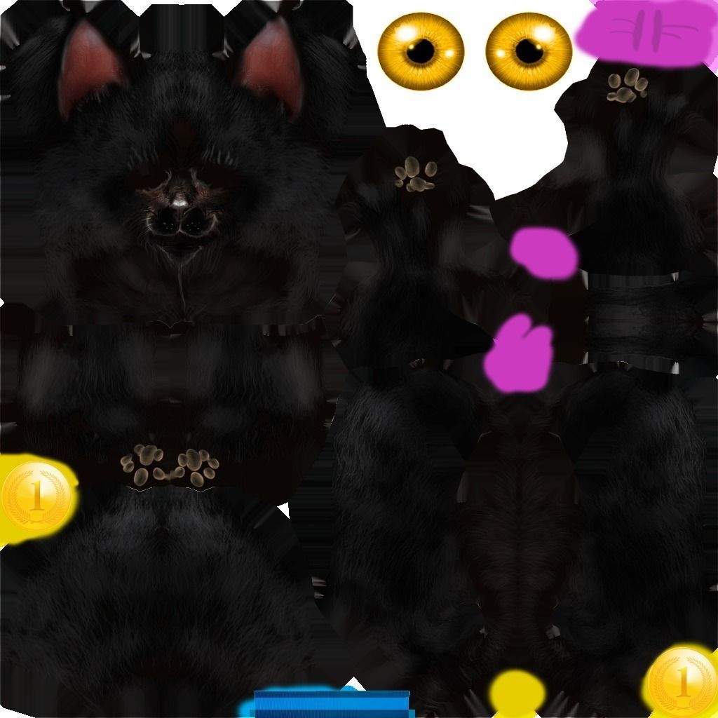 Animated Cat SET Free low-poly 3D model_6