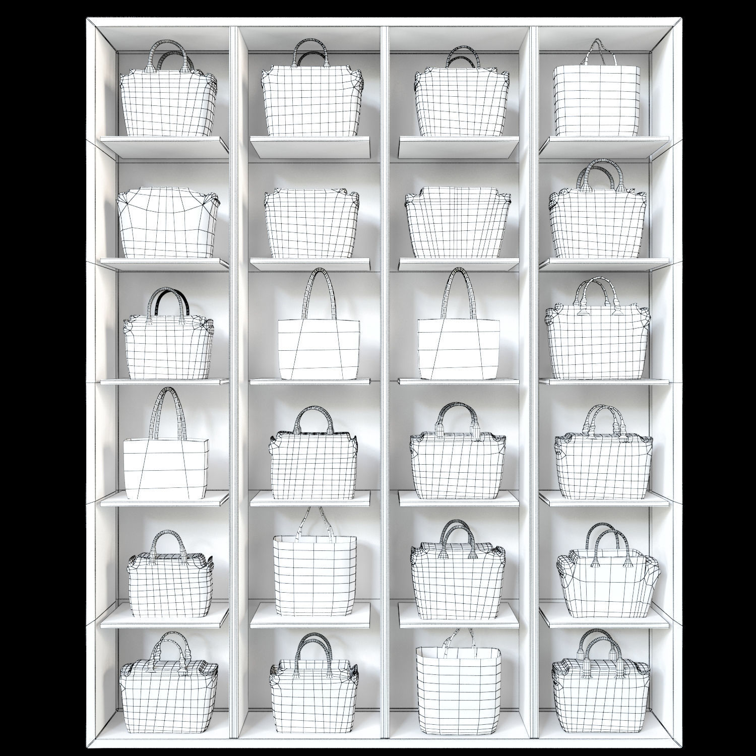 Women bags shop 3D model_2