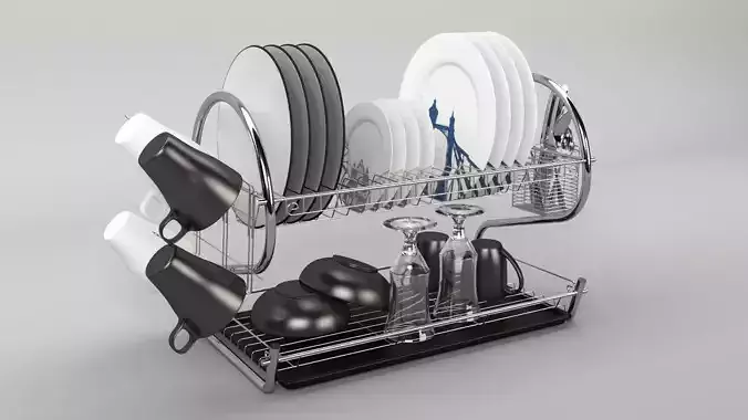 Dishes Kitchen V1 - 3D Model 