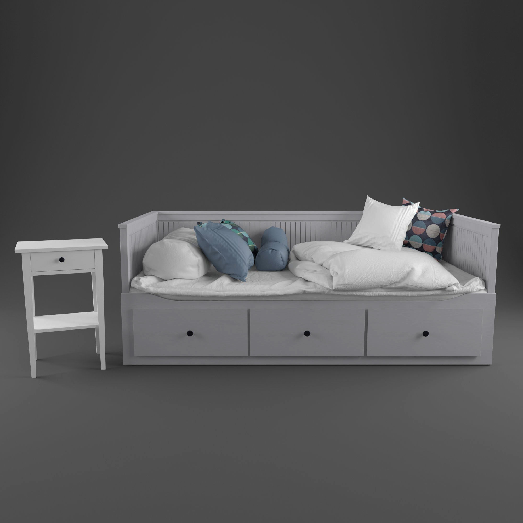 Hemnes bed 2  3D model_1