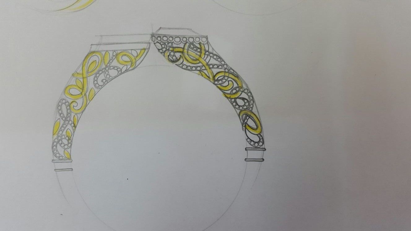 bracelet emerald and gold ring 3D print model_13