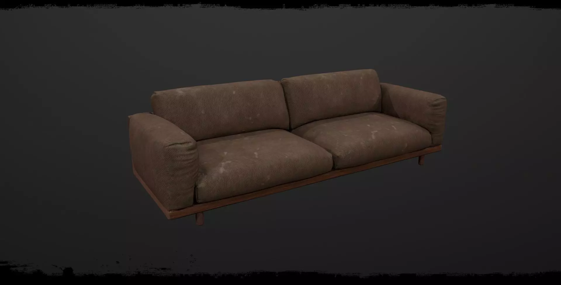Sofa Game Design Low-poly 3D model_0