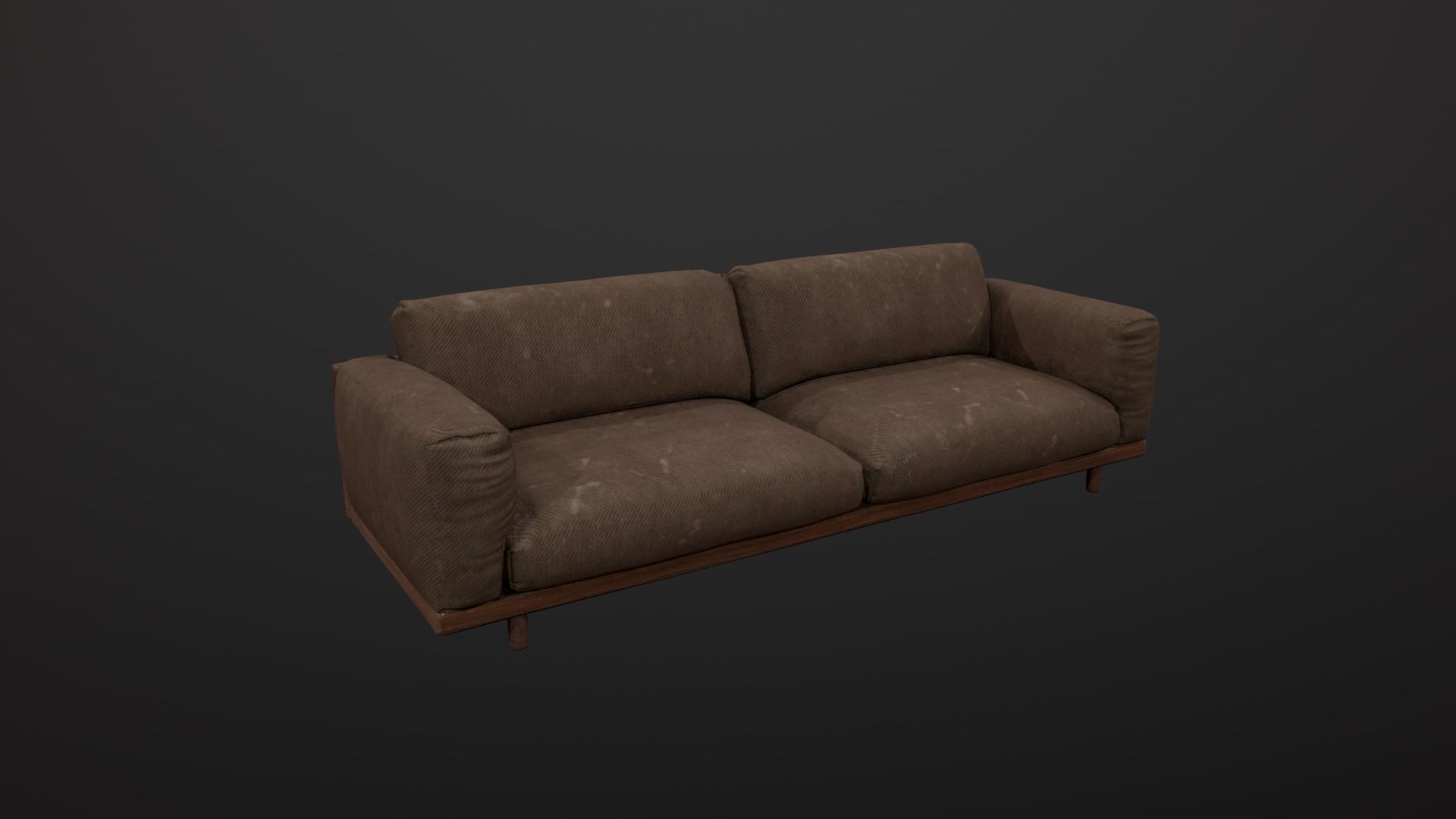 Sofa Game Design Low-poly 3D model_2