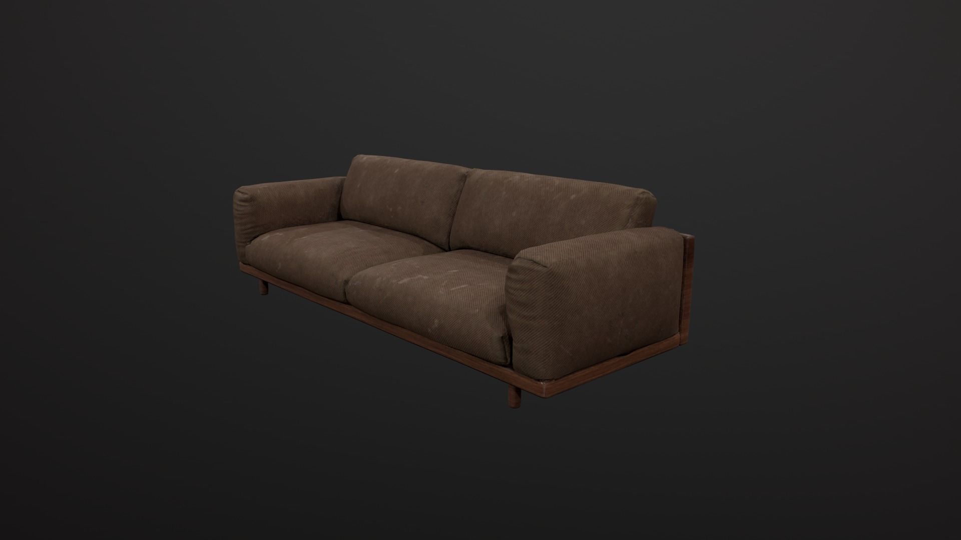 Sofa Game Design Low-poly 3D model_10