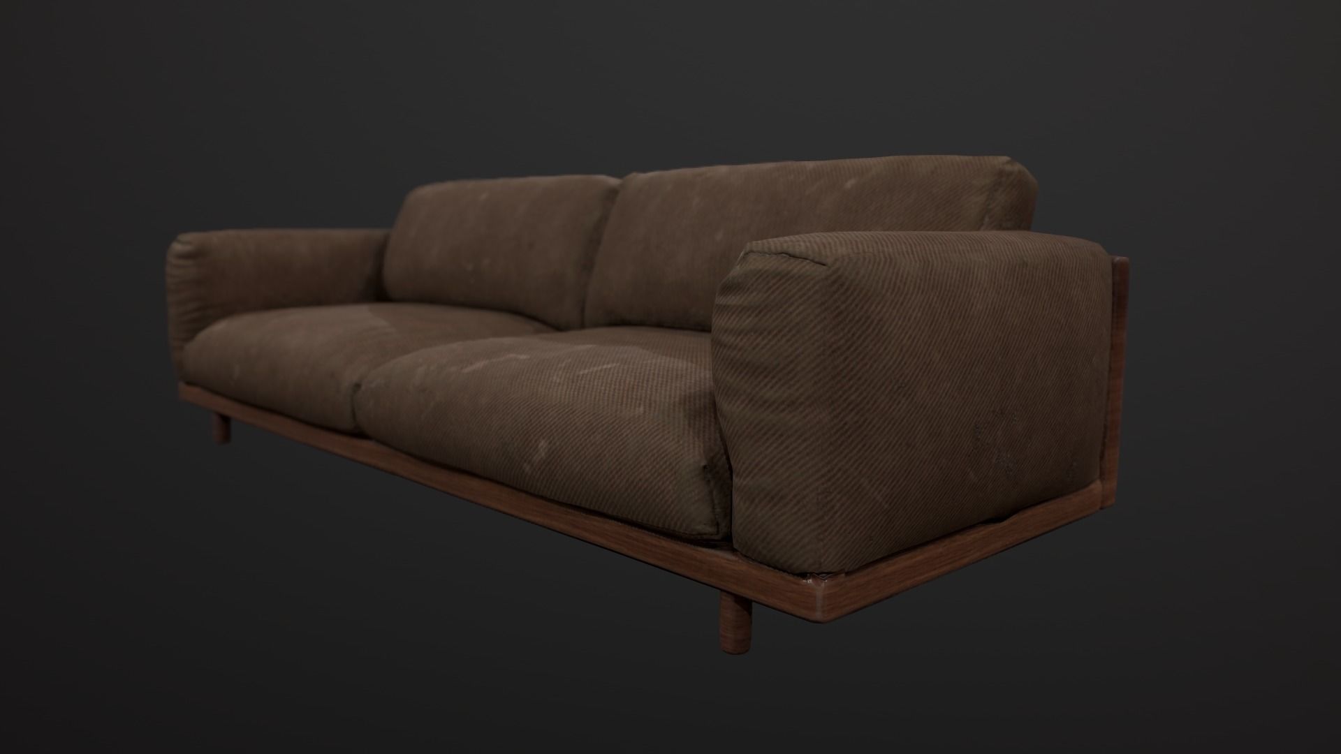 Sofa Game Design Low-poly 3D model_6