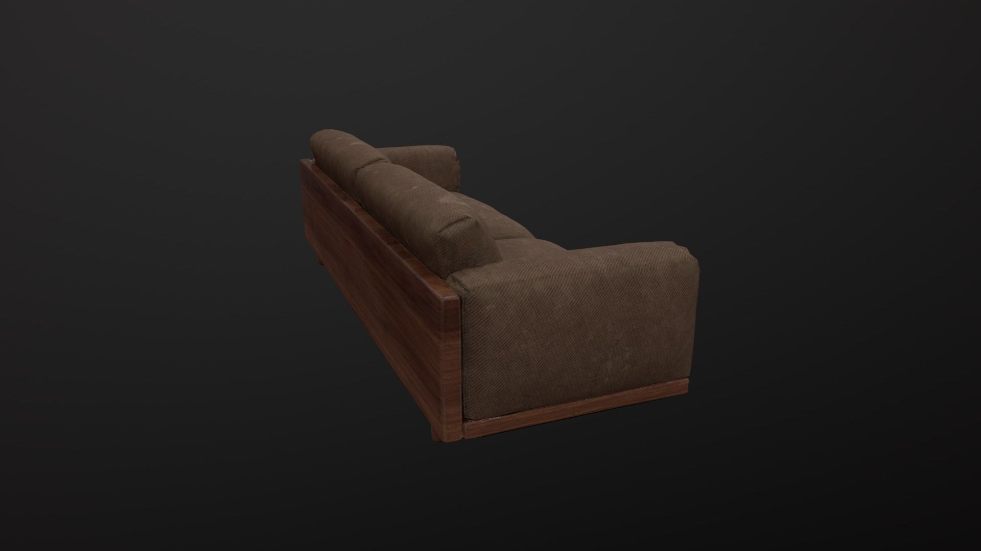 Sofa Game Design Low-poly 3D model_8