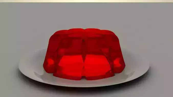 3D Jelly on plate