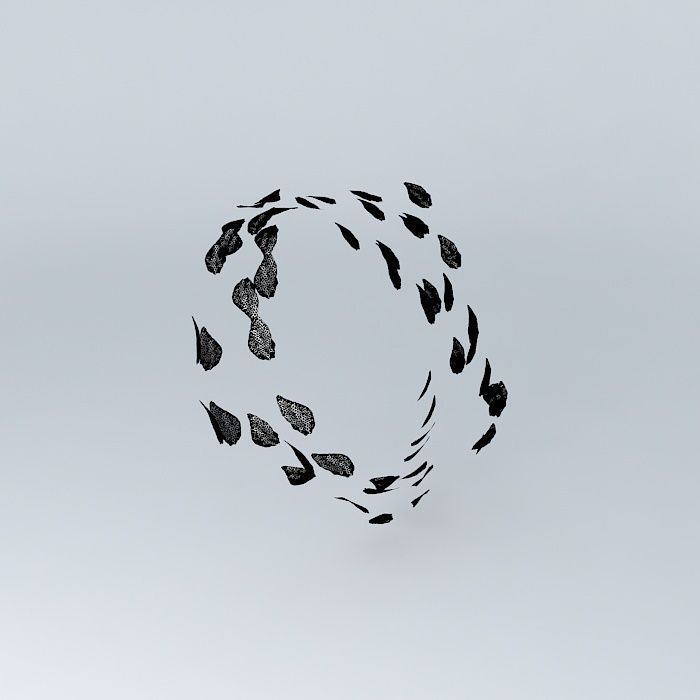 Wirlwind of leaves Free 3D model_4