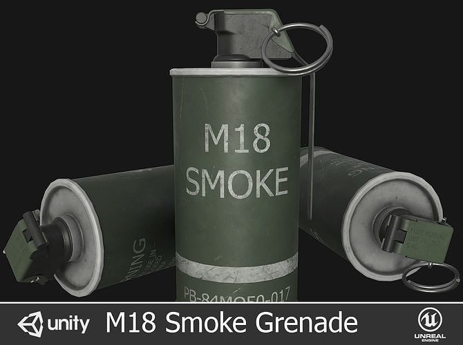 M18 Smoke Grenade Free low-poly 3D model