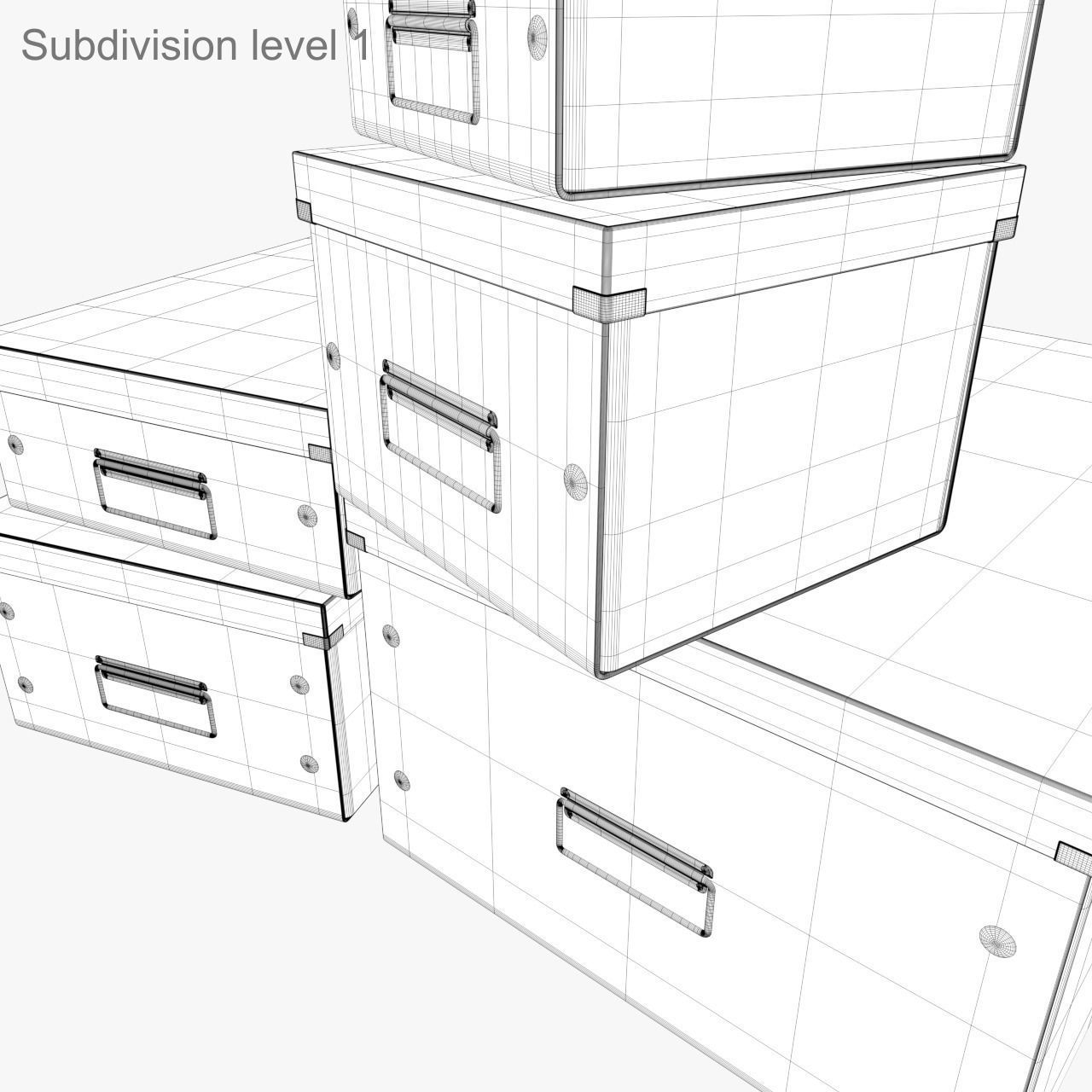 Office Boxes 3D model_11
