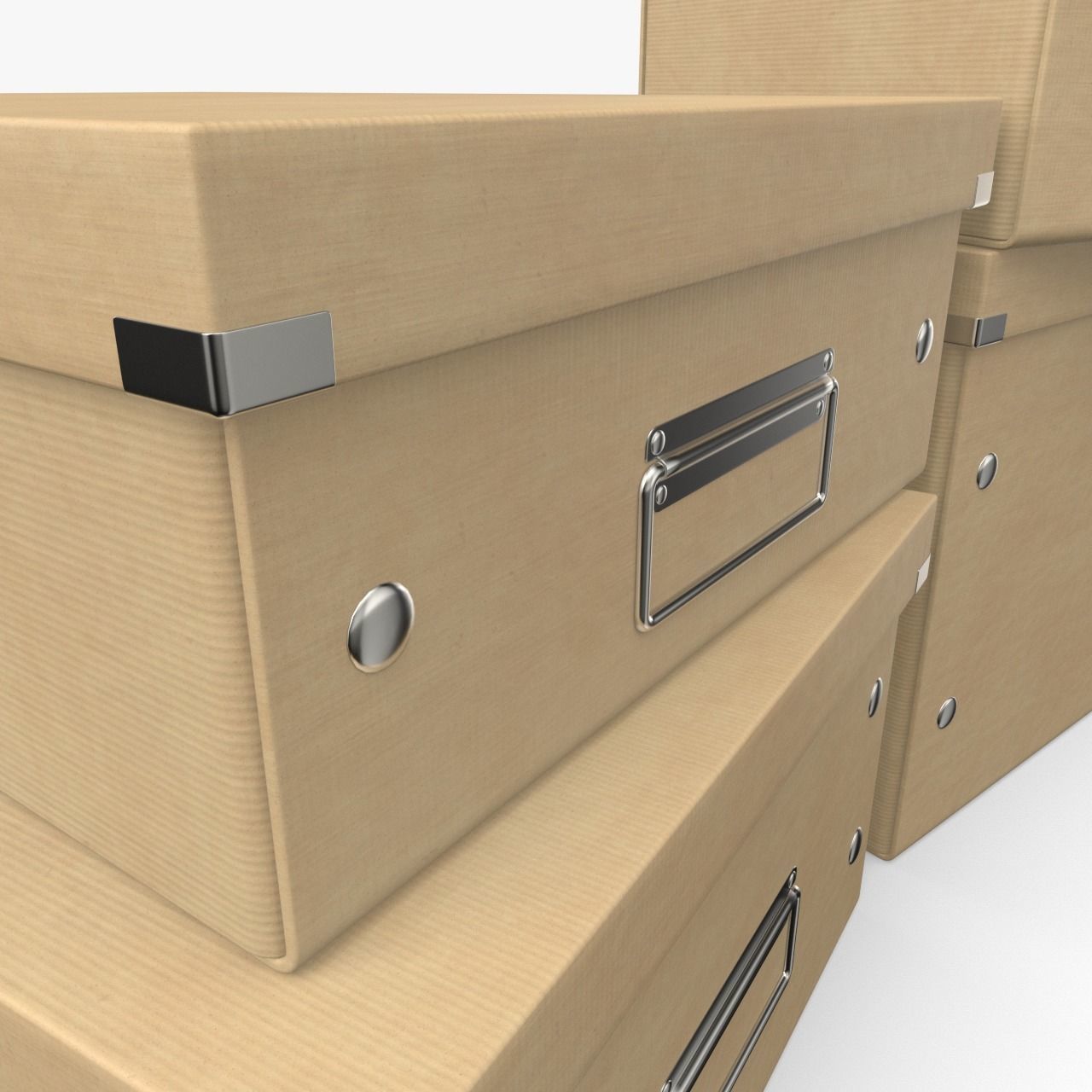 Office Boxes 3D model_1