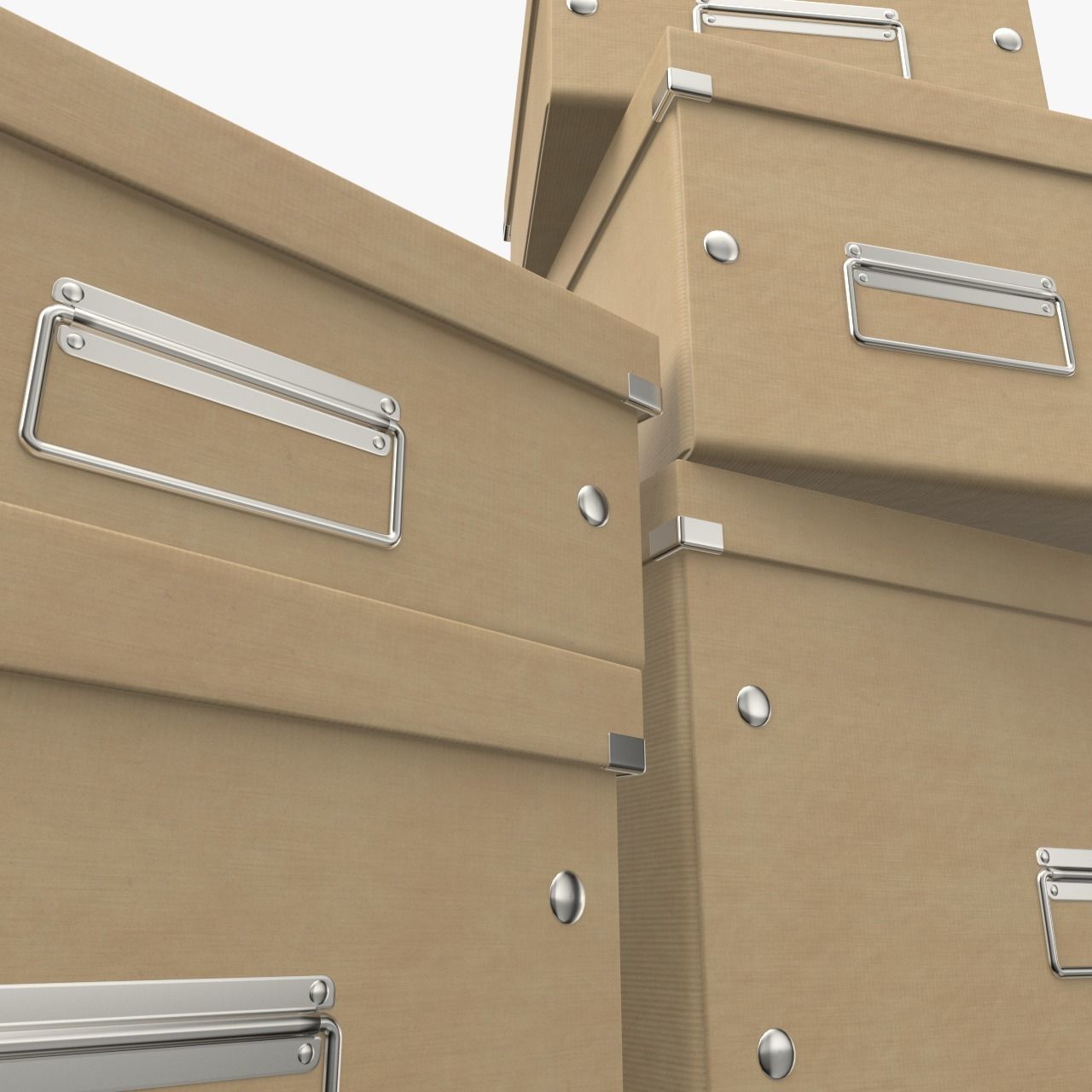 Office Boxes 3D model_2