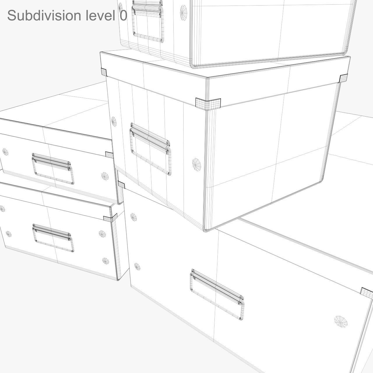 Office Boxes 3D model_10