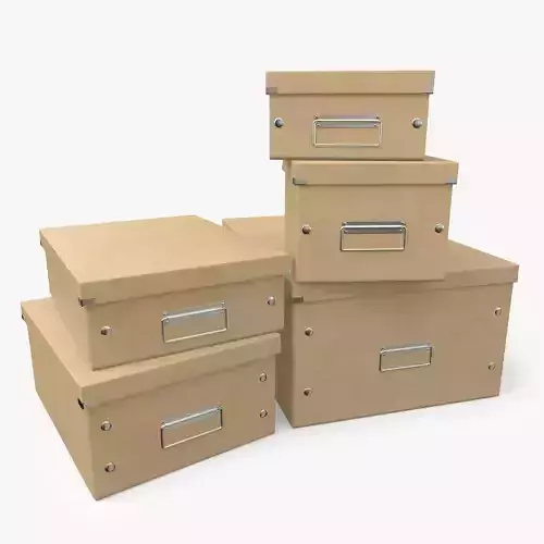 Office Boxes 3D model