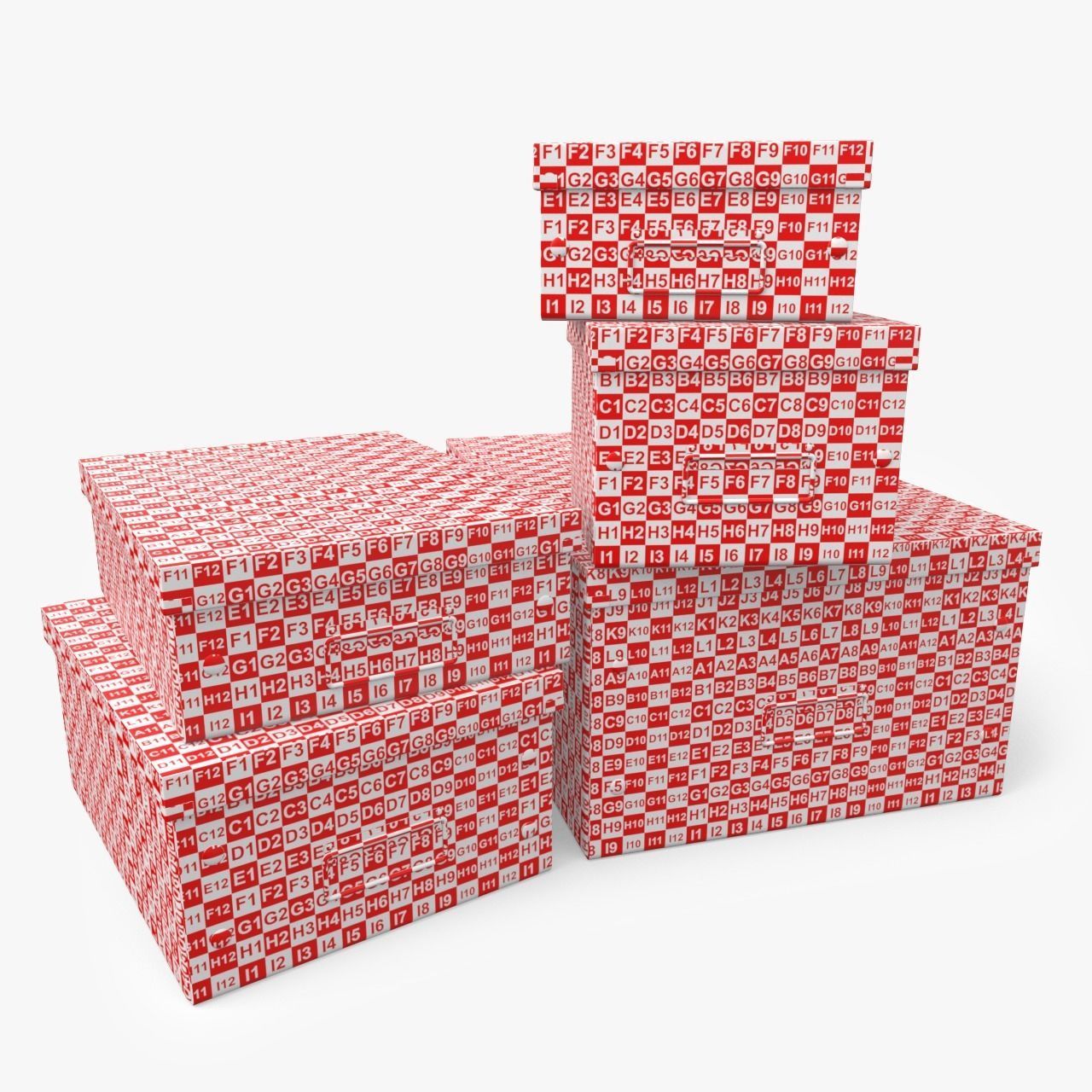 Office Boxes 3D model_12