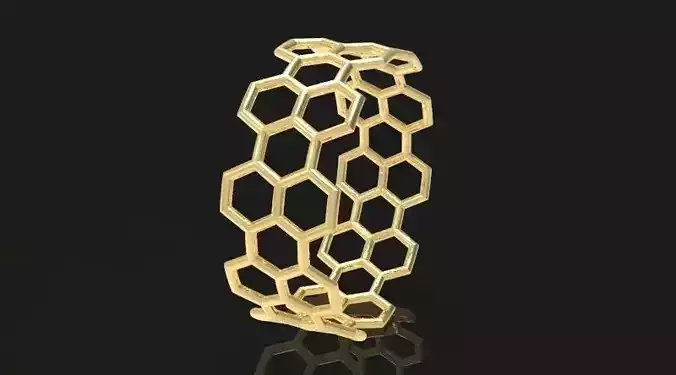 Gold Ring Honeycomb