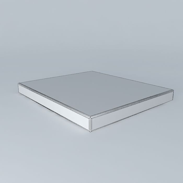 Cal King Mattress Free 3D model_4
