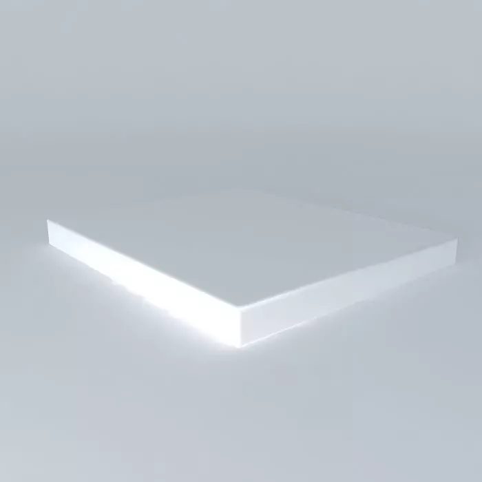 Cal King Mattress Free 3D model_0