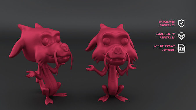 Mushu Funko Style 3D print model