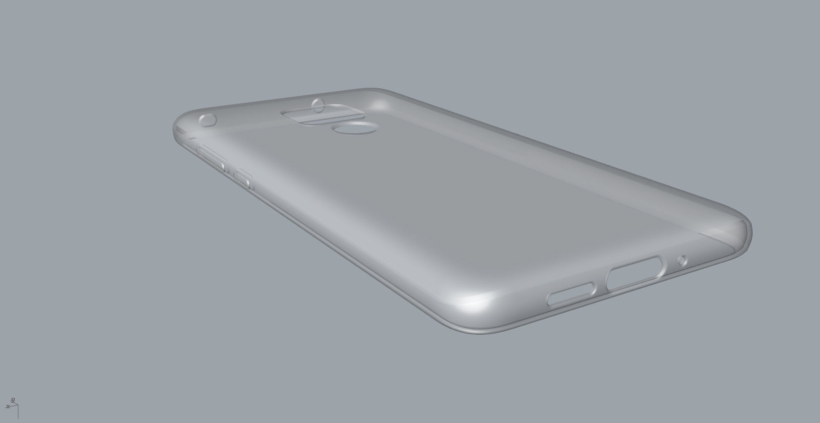 Huawei mate 20 transparent rubber case 3D print model_17