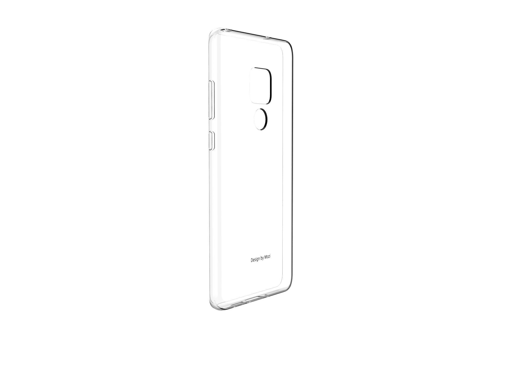 Huawei mate 20 transparent rubber case 3D print model_9