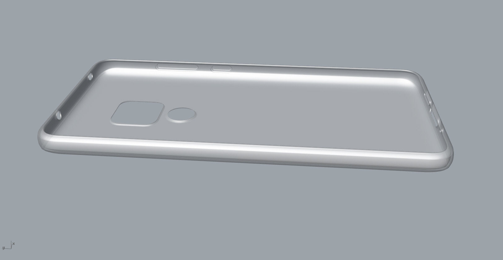 Huawei mate 20 transparent rubber case 3D print model_23