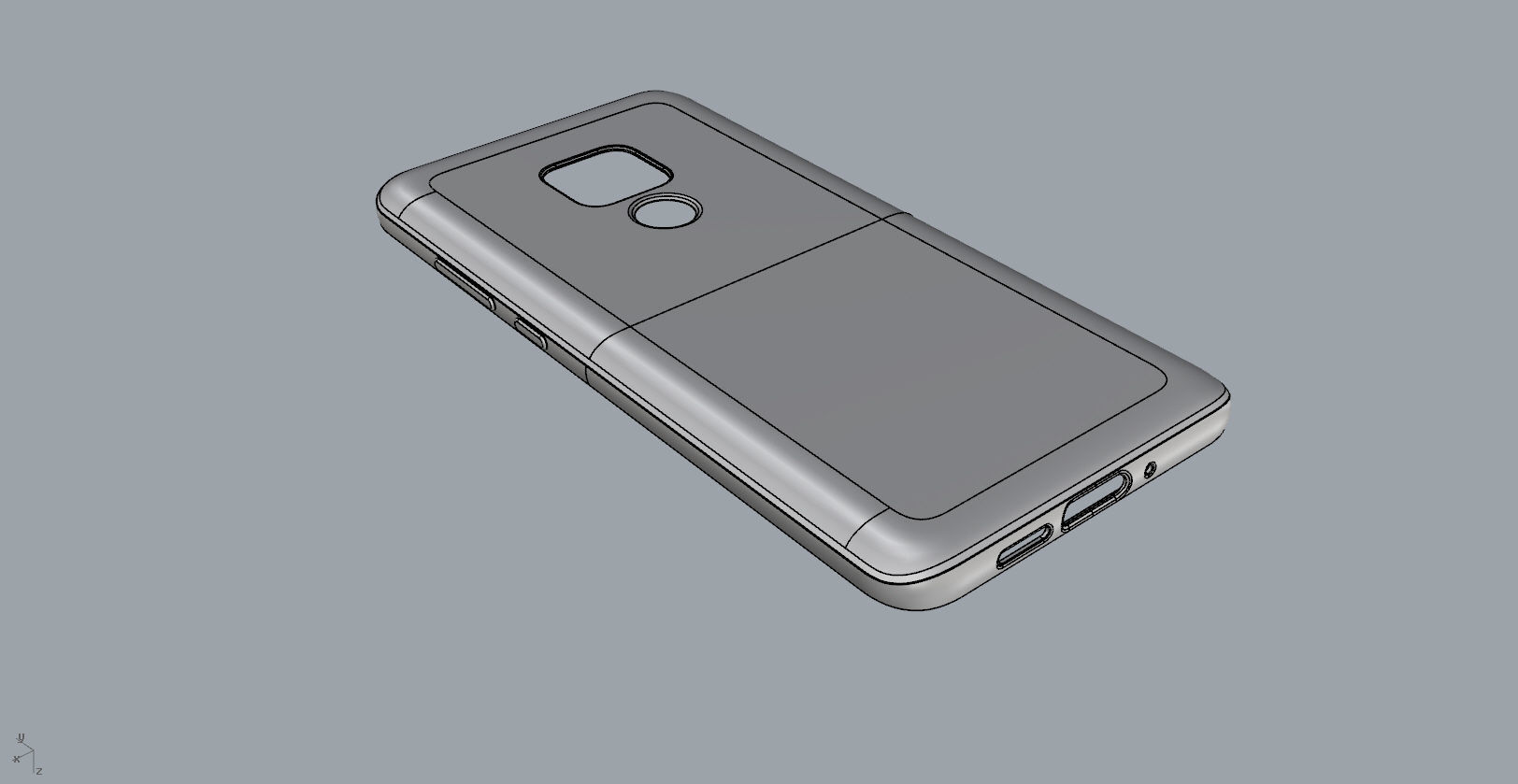 Huawei mate 20 transparent rubber case 3D print model_34