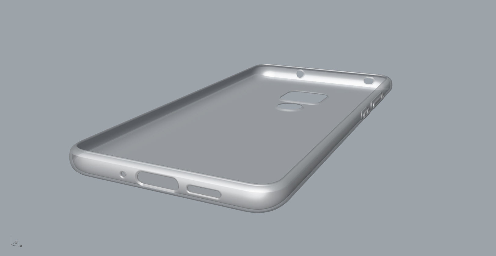 Huawei mate 20 transparent rubber case 3D print model_20