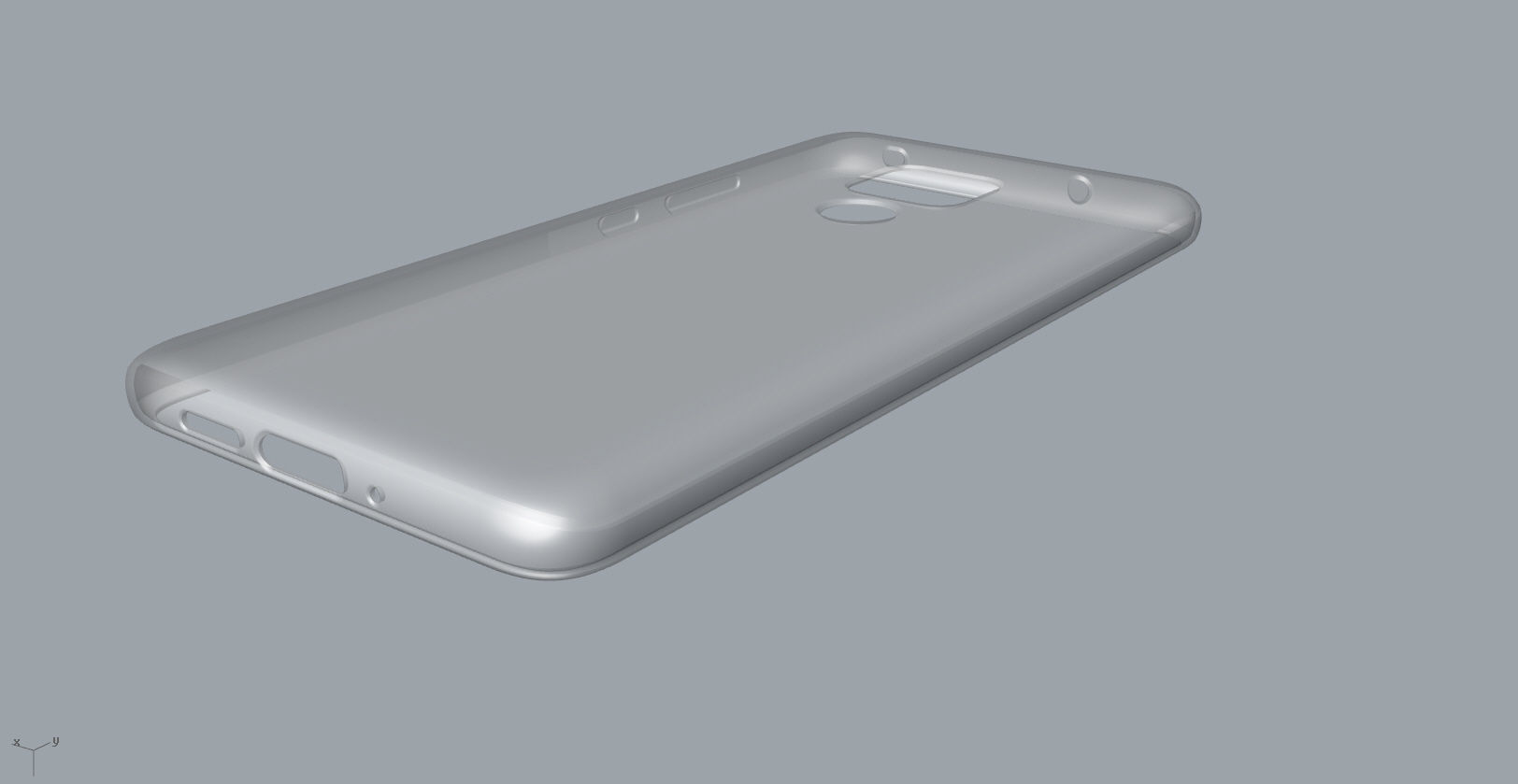 Huawei mate 20 transparent rubber case 3D print model_16