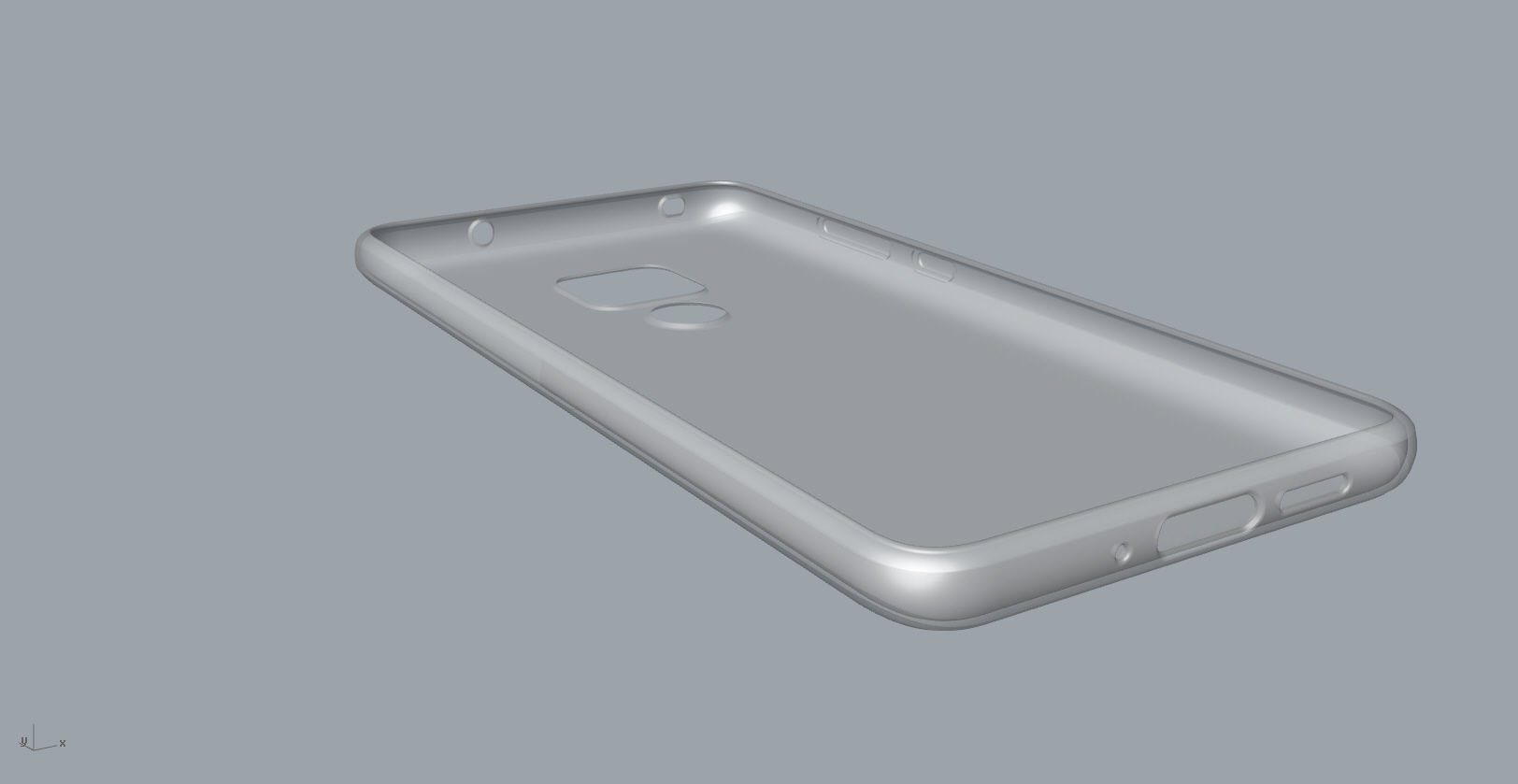 Huawei mate 20 transparent rubber case 3D print model_22