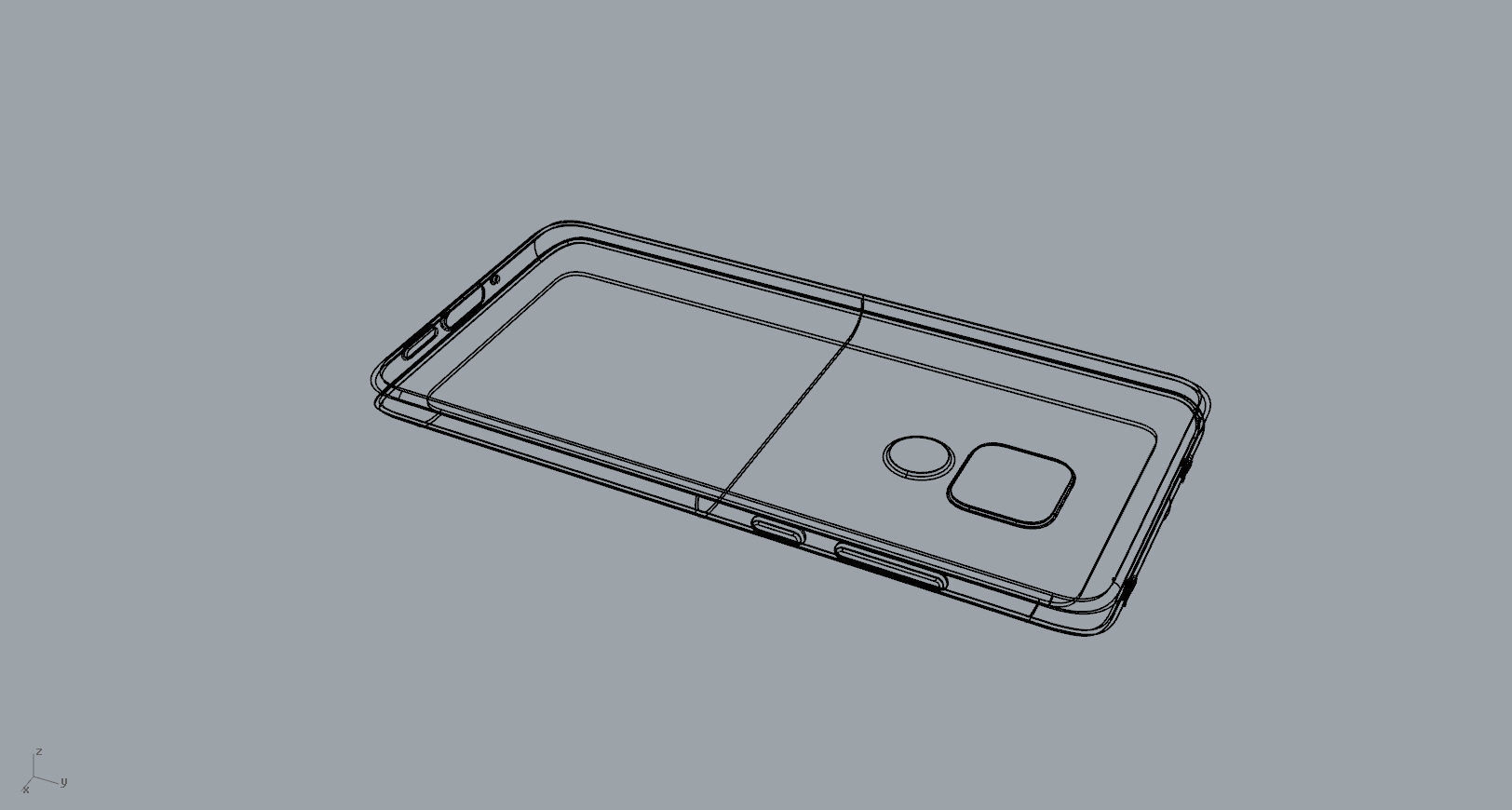 Huawei mate 20 transparent rubber case 3D print model_28