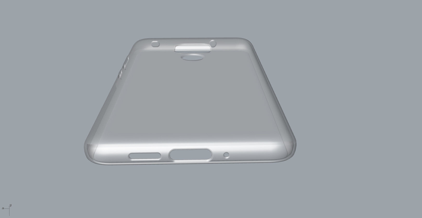 Huawei mate 20 transparent rubber case 3D print model_14