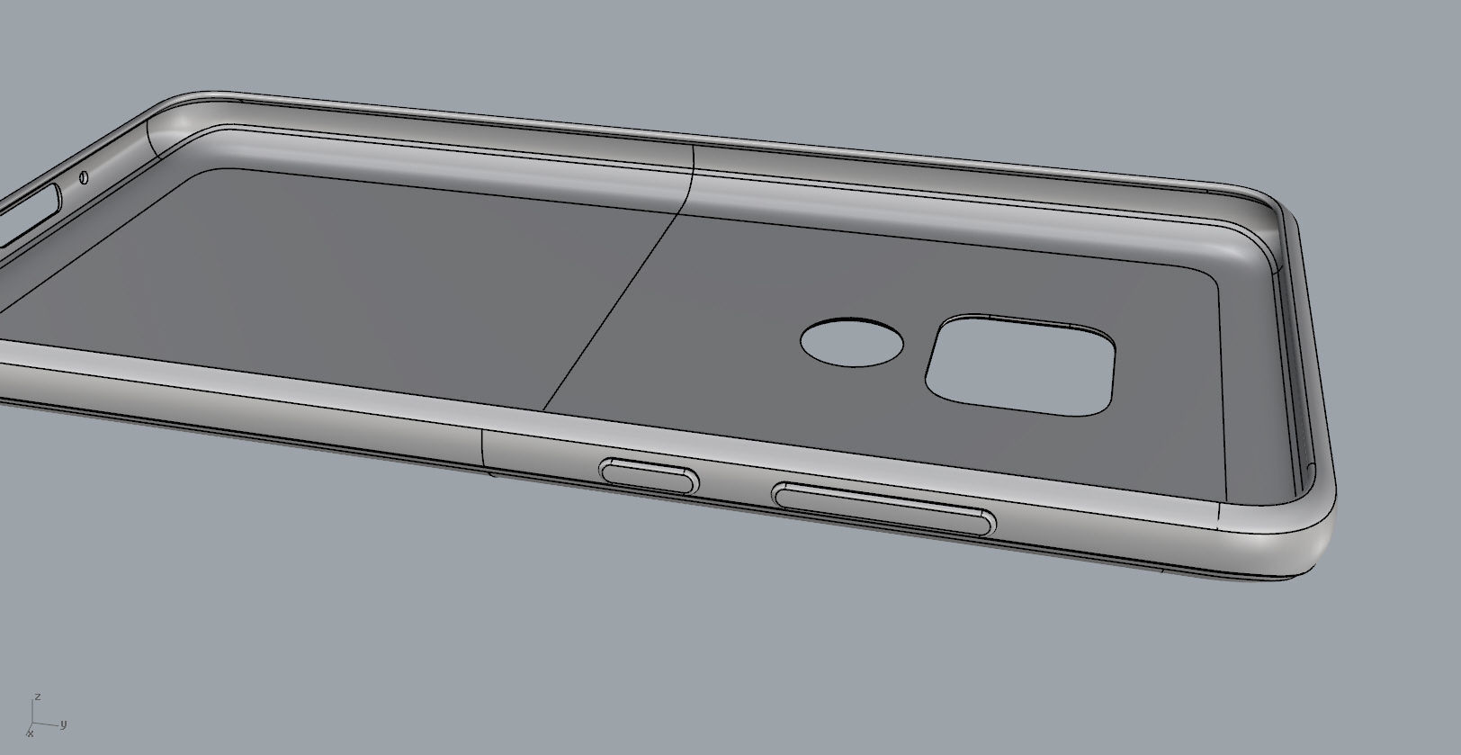 Huawei mate 20 transparent rubber case 3D print model_31