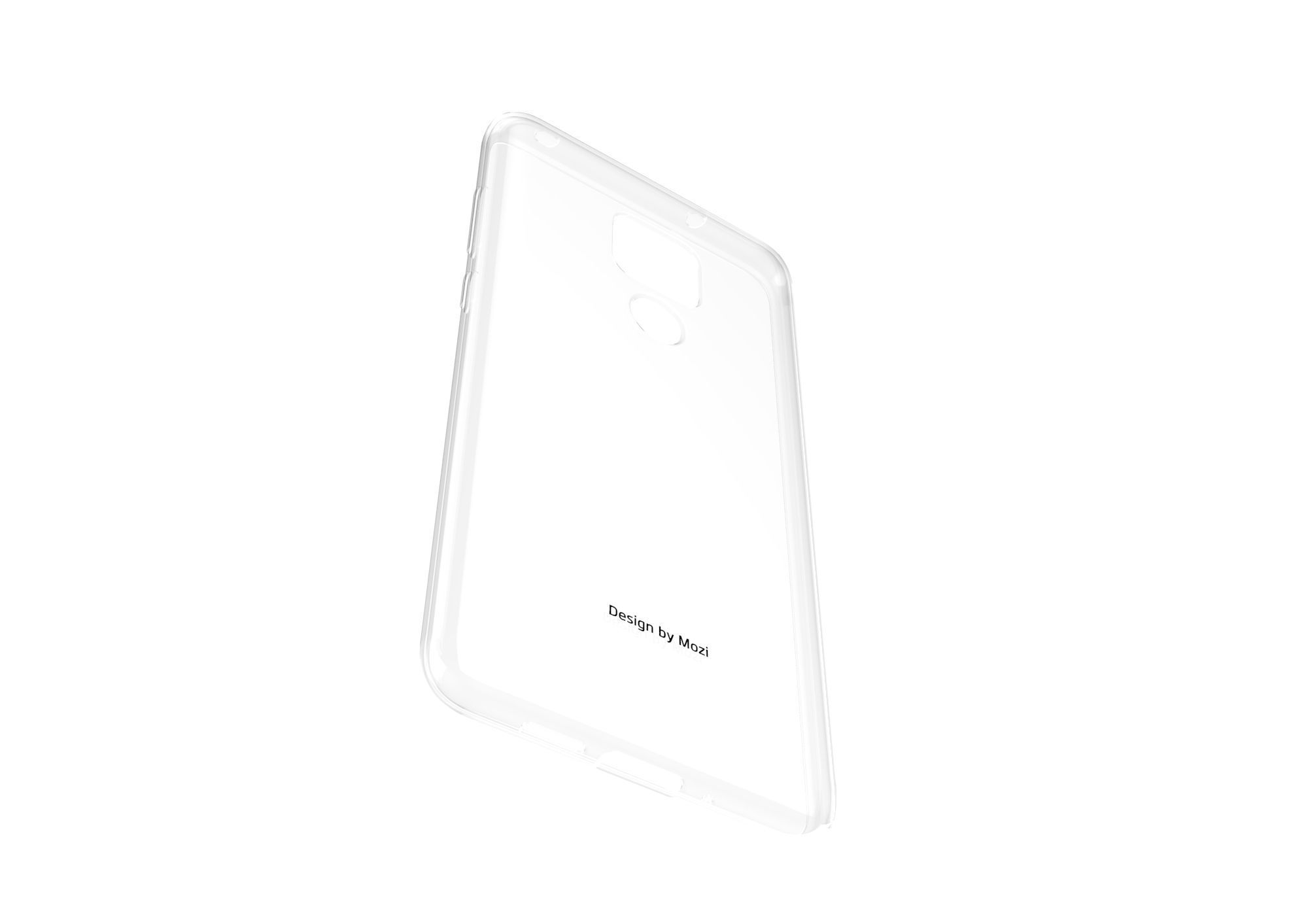 Huawei mate 20 transparent rubber case 3D print model_6