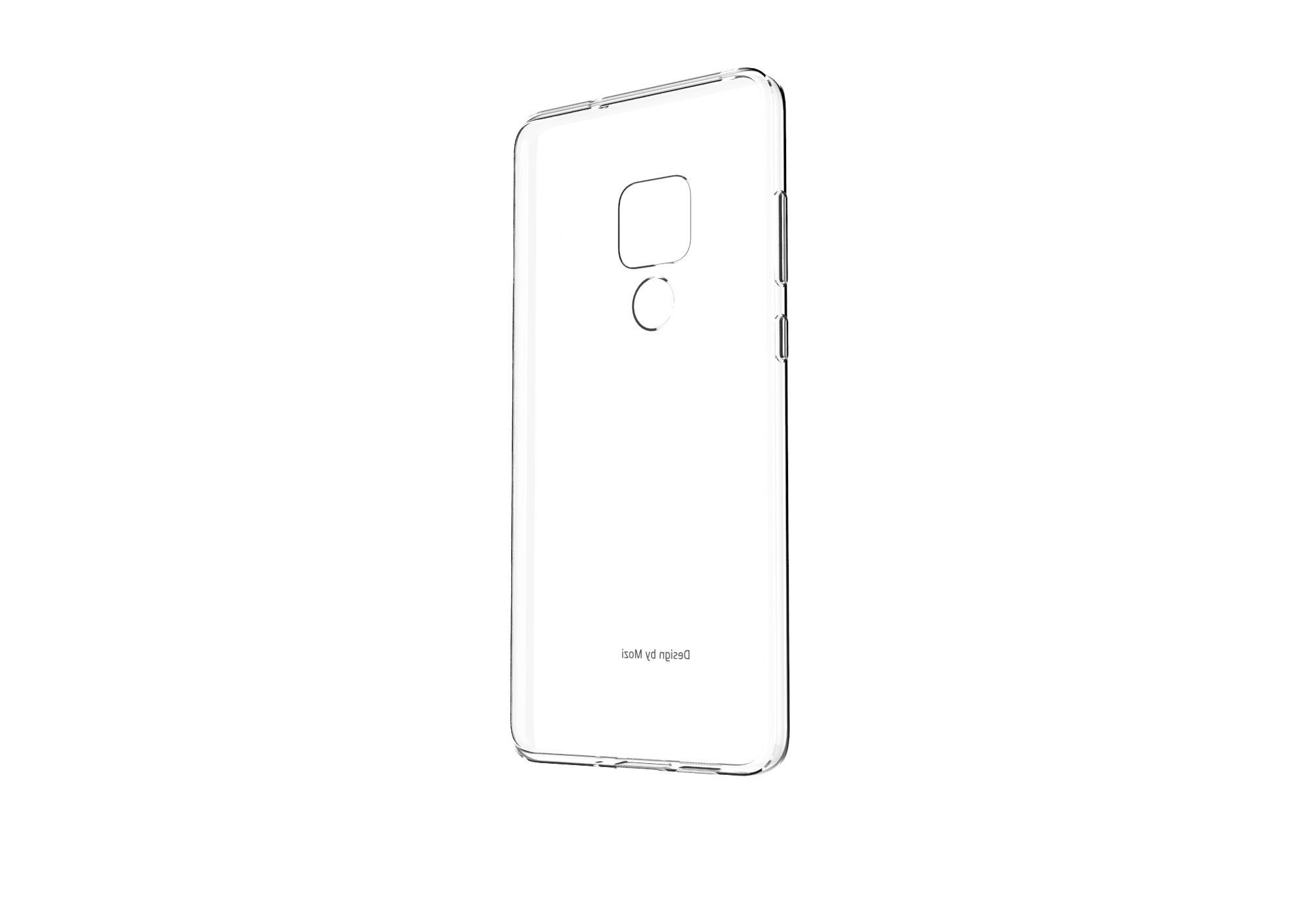 Huawei mate 20 transparent rubber case 3D print model_8