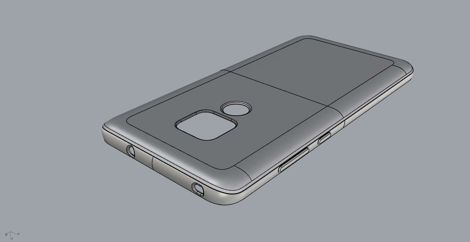 Huawei mate 20 transparent rubber case 3D print model_33